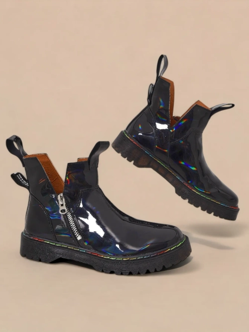 Жіночі Ботильйони Diana Чорні Шкіряні Елегантні на Осінь