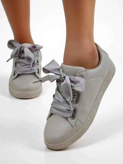 Royalfashion Dámské sneakers z ekologické kůže s dekorativními tkaničkami Etti