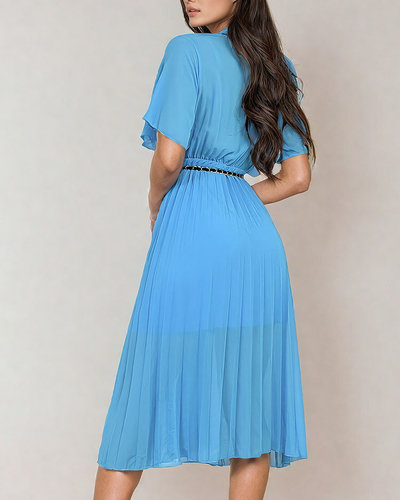 Royalfashion Dámské plisované midi šaty