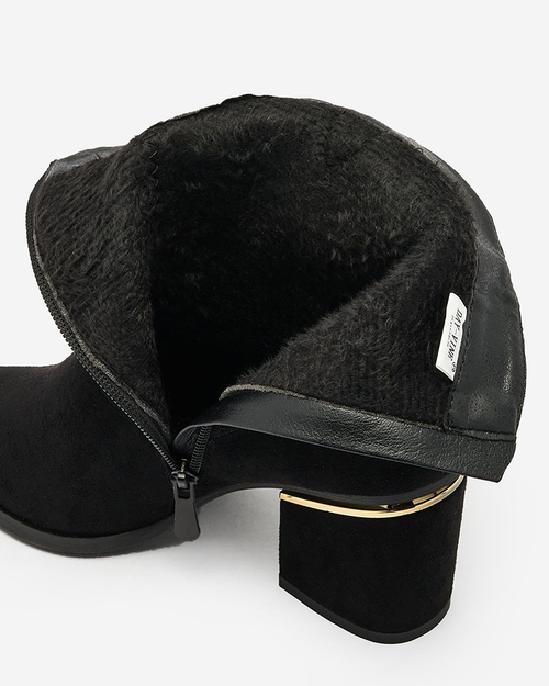 Royalfashion Чорні жіночі черевики на стійці Оцініть