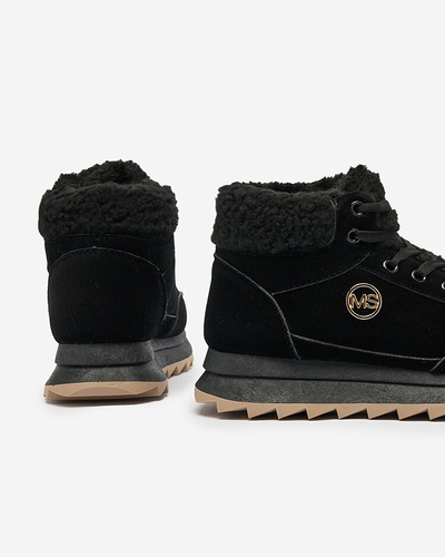 Royalfashion Dámská zateplená sportovní obuv v černé barvě Cerrto