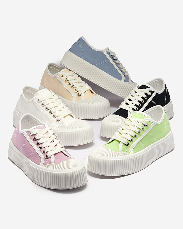 Béžové dámské tenisky na pevné podrážce Ozerika - Obuv