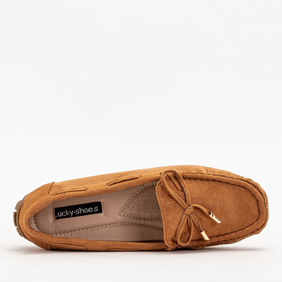 Dámské hnědé mokasíny z ekologického semiše Tuleopa - Boty