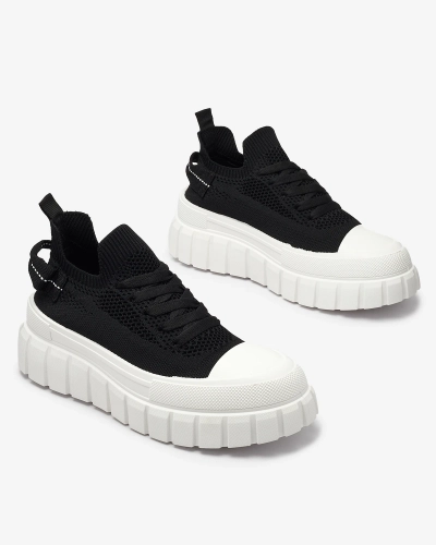Чорні жіночі кеди на платформі Feksid- Footwear