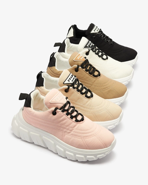 Світло-рожеві жіночі тканинні спортивні кросівки Riotay- Footwear