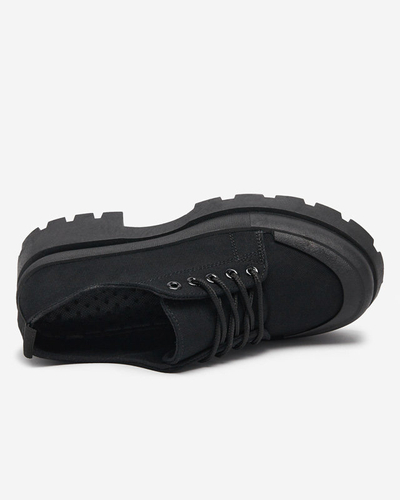 OUTLET Dámské černé šněrovací boty Rozia - Obuv