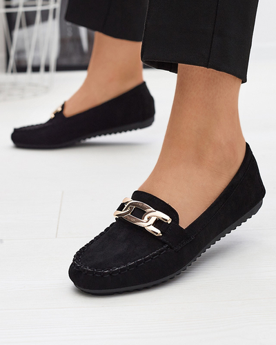 Екозамшеві чорні мокасини Viatu