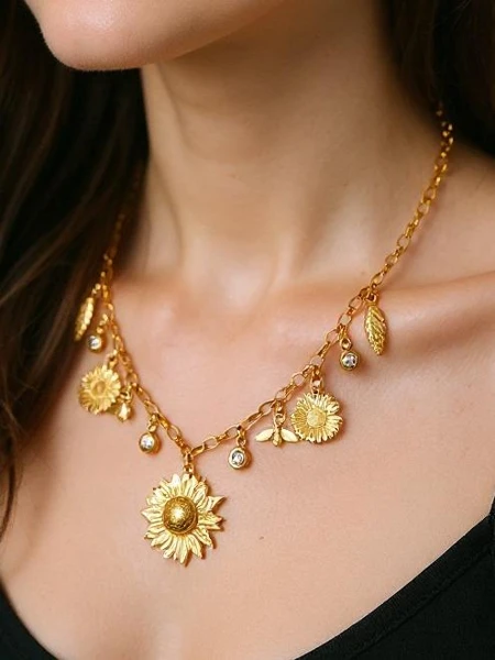 Náhrdelník Aurelia Charis s přívěsky v boho stylu