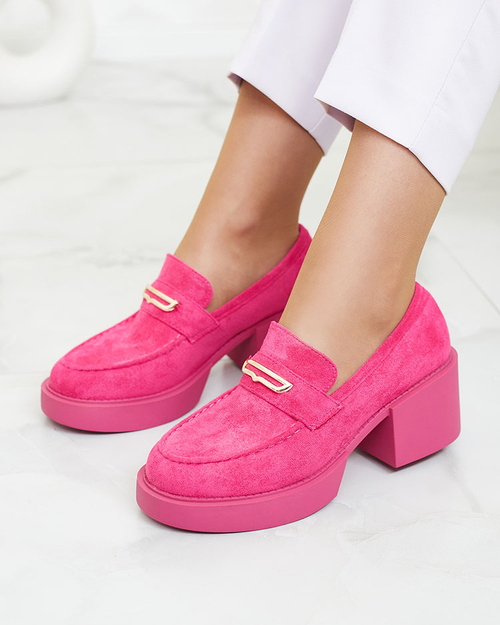 Royalfashion Рожеві жіночі мокасини з екозамші Valyffia