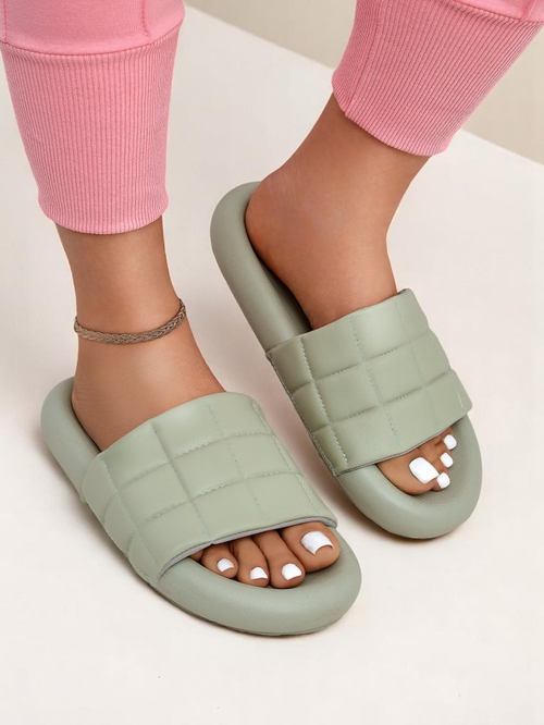 Royalfashion Жіночі шльопанці на плоскій підошві Quilt Walk