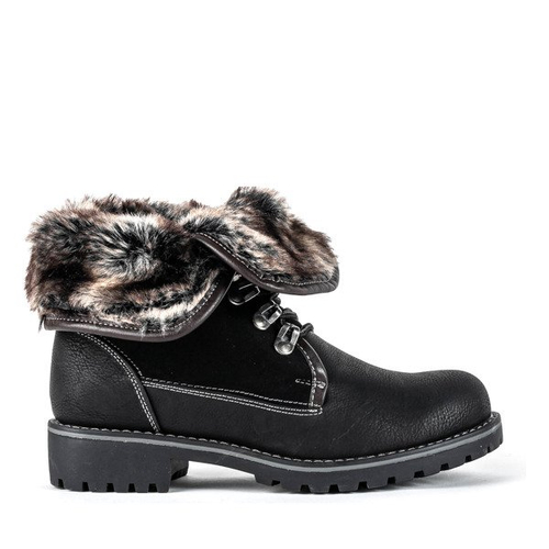 Чорні черевики із закатним валом Briathos - Взуття