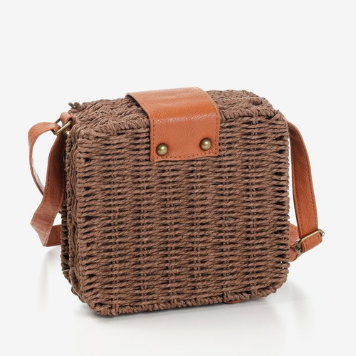Сумка для багажника з темно-коричневої соломи - Сумки 1