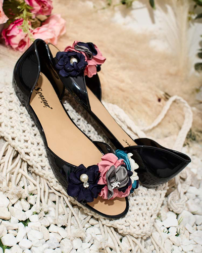 Royalfashion Гумові балетки з квіткою Koddies