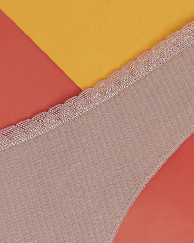 Coral dámská žebrovaná tanga - Spodní prádlo