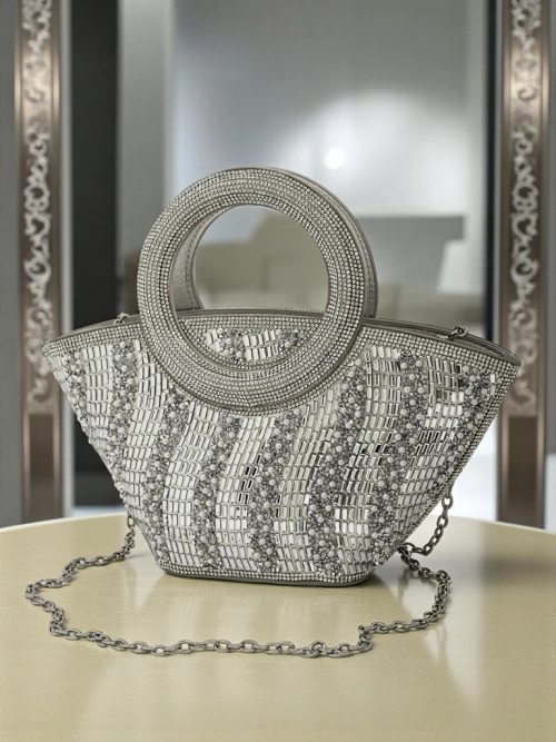 Маленька жіноча сумочка з цирконами Sparkle Queen