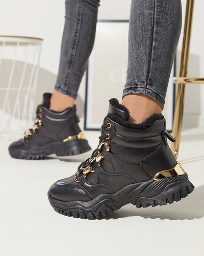 Černá dámská zateplená sportovní obuv Nepolle- Obuv