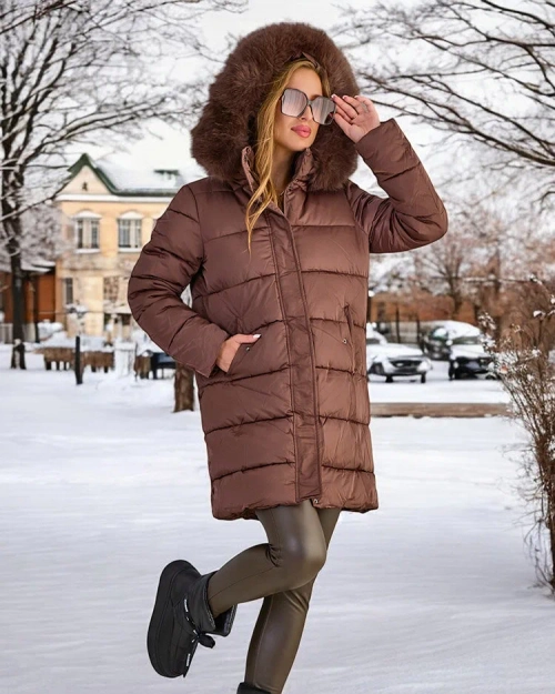 Жіноча стьобана зимова куртка Royalfashion
