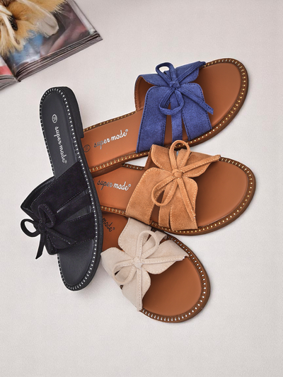 Royalfashion Dámské ploché sandály s mašlí Gerber