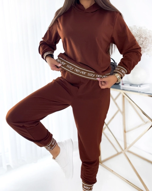 Жіночий темно-коричневий комплект світшотів Royalfashion