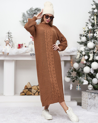 Жіноча довга сукня-светр Royalfashion
