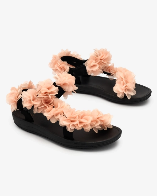 Жіночі босоніжки Royalfashion Powder з квітами Alferroy