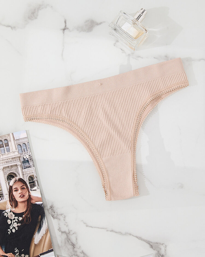 Royalfashion Béžové dámské kalhotky