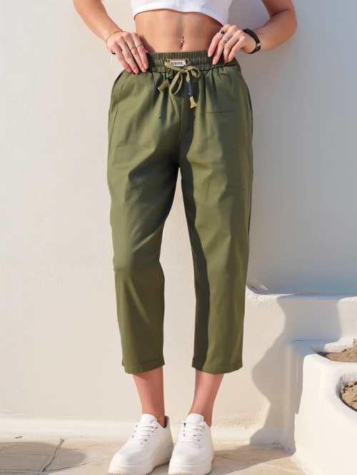 Royalfashion Прямі жіночі тканинні штани 7/8