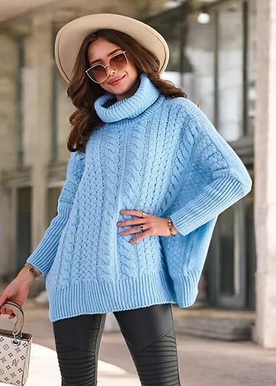 Royalfashion Dámský svetr s rolákem