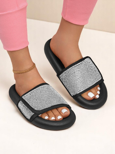 Royalfashion Dámské pantofle na ploché podrážce Sparkle Step