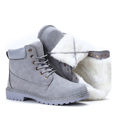 Ocieplane trapery w kolorze szarym  Charlie - Obuwie