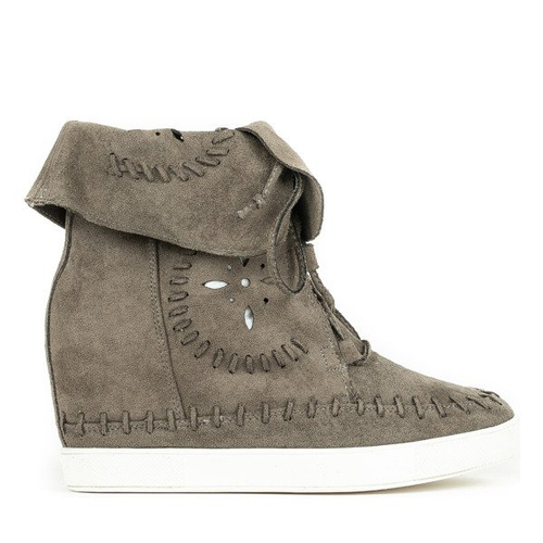 Зелені кросівки на внутрішньому танкетці Cinta - Взуття