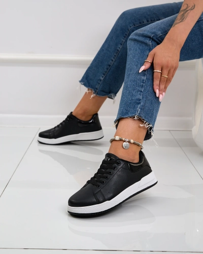 Royalfashion Чорні класичні спортивні кросівки Active Icons