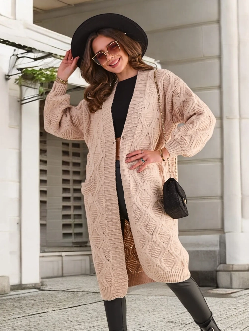 Рояльна мода В'язаний жіночий пончо-світшот