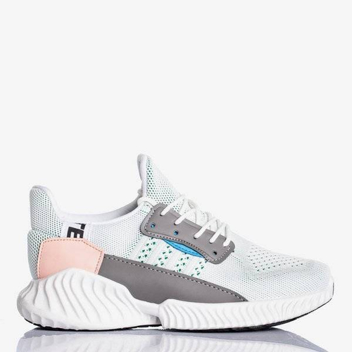 Біле спортивне взуття з різнокольоровими вставками Roviane - Взуття 1