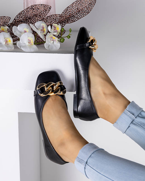 Чорні жіночі балетки Gassi