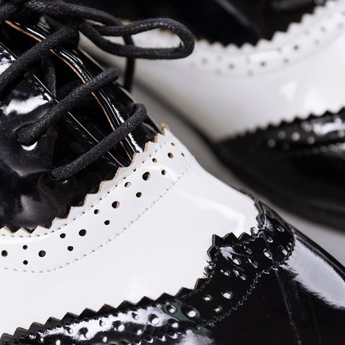 Чорно-білі туфлі в стилі ретро Chaplin - Взуття 1