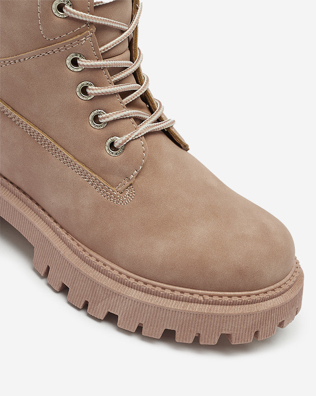 Tmavě růžové dámské zateplené boty Teruna - Obuv