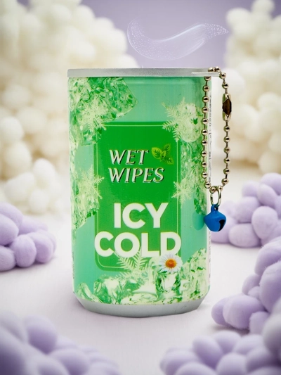 Hydratační ubrousky v dekorativním balení ICY COLD 30ks