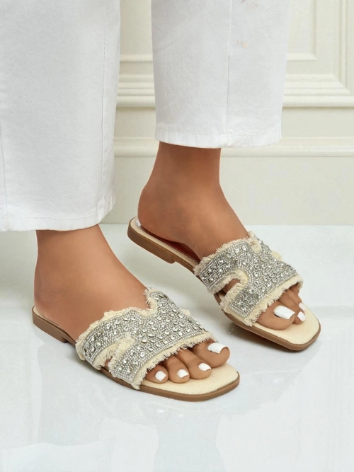 Royalfashion Жіночі босоніжки з стразами CrystalEase