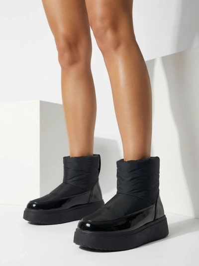 Royalfashion Black Maderta slip-on dámské sněhule