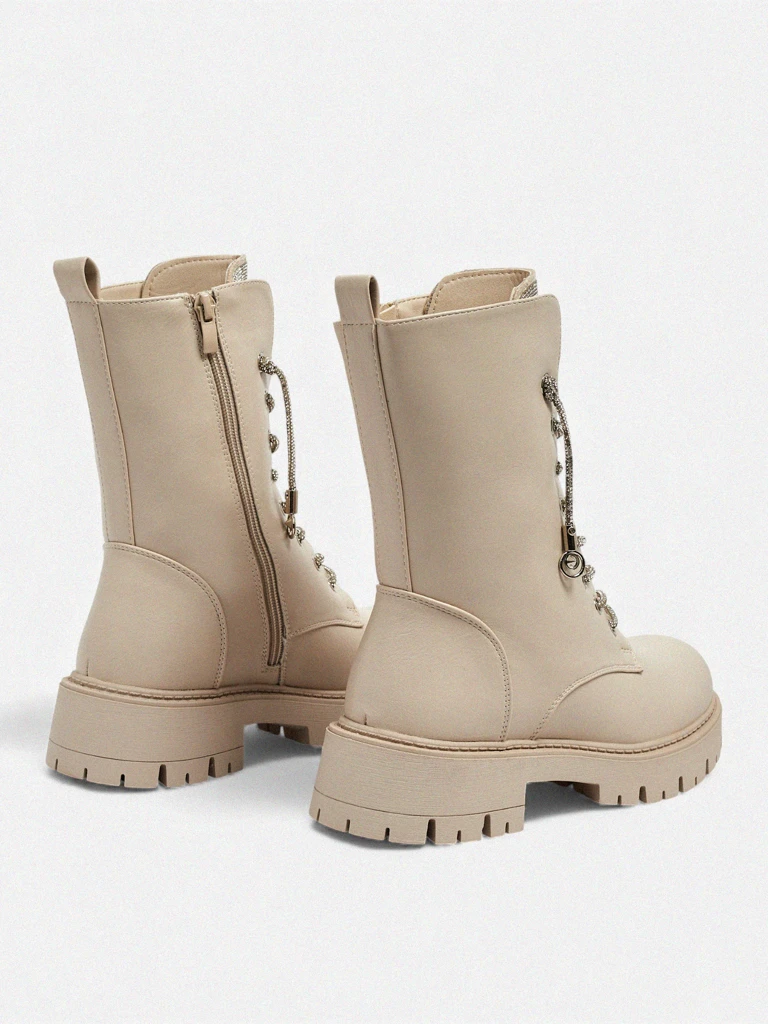 Eko kožené šněrovací dámské boty Farly