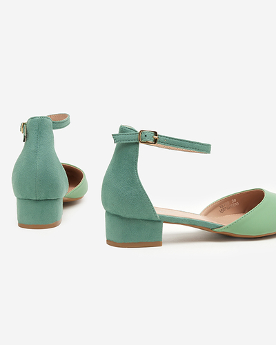 Zelené dámské sandály na spodním sloupku Areda - Obuv