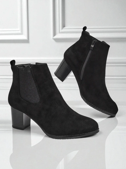 Жіночі ботильйони еко замшеві на підборах Velvet Trace