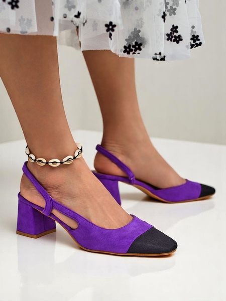 Royalfashion Dámské lodičky na nízkém podpatku s ozdobnou špičkou Eleganzo