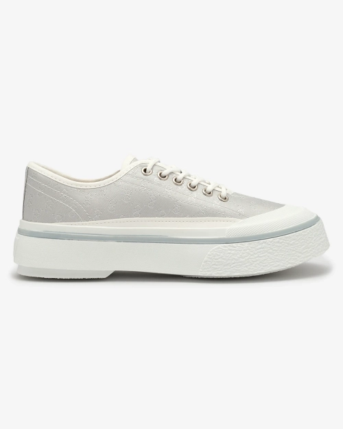 Royalfashion Світло-сірі жіночі кеди на платформі Ferriva