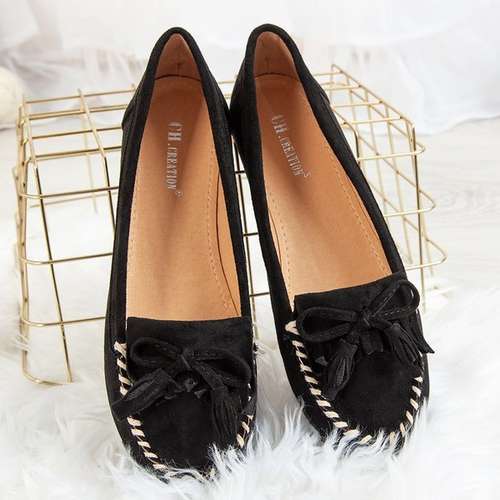 Чорні мокасини на плоскій підошві Sinsej - Взуття