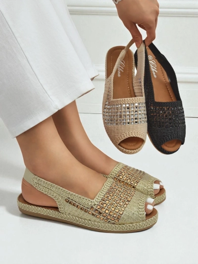 Dámské espadrilky na podpatku s kamínky Belle Sparkle