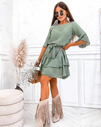 Royalfashion Lněné dámské mini šaty