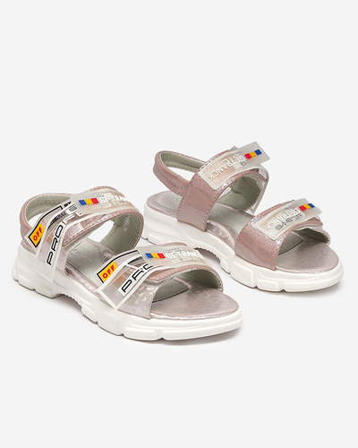 Рожеві дитячі босоніжки на липучках Keris - Footwear