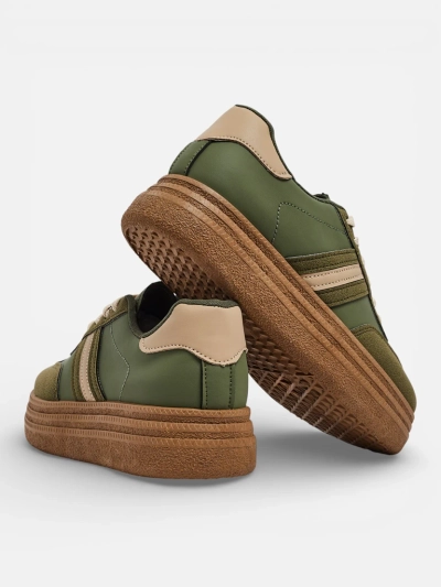 Trampki Damskie Flora Zielone Ekologiczne Wygodne na Wiosnę